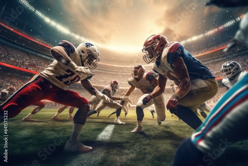 Touchdown Tension  Fierce Competition Amidst Super Bowl Game Goals And Audience 