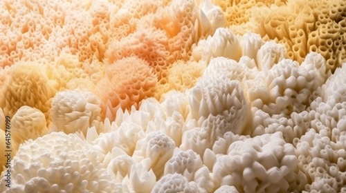 close up of bleaching coral reef