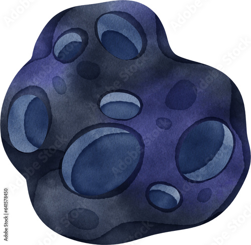 Space astronomy watercolor png element