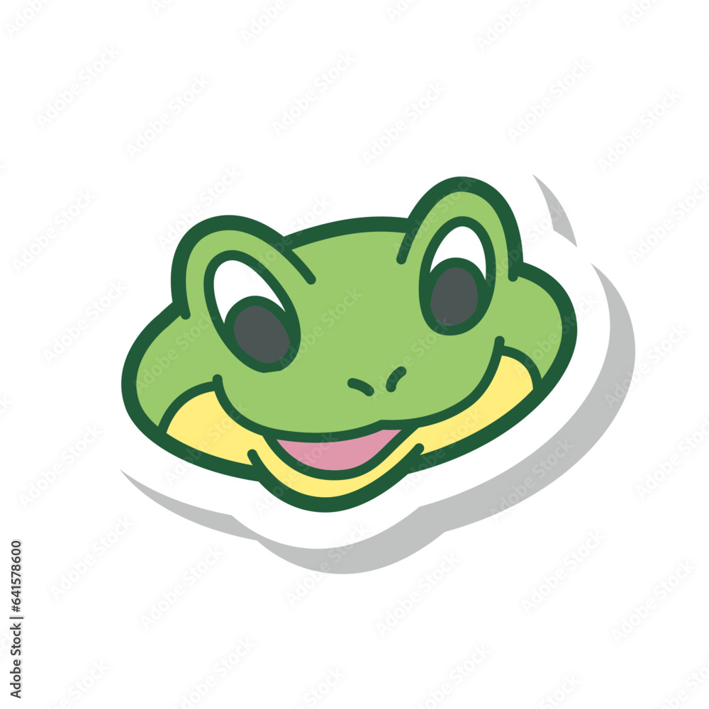 Obraz premium 蛙 アイコン カラー ラベル