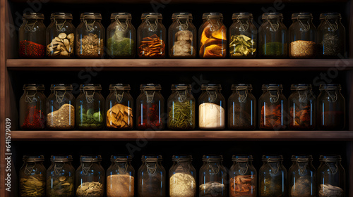 Organized Pantry of Spice Palette