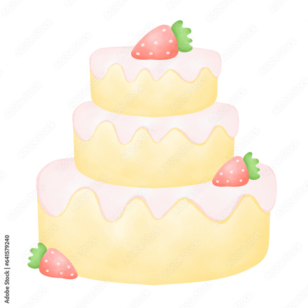 Strawberry cake for party Strawberry cake for party