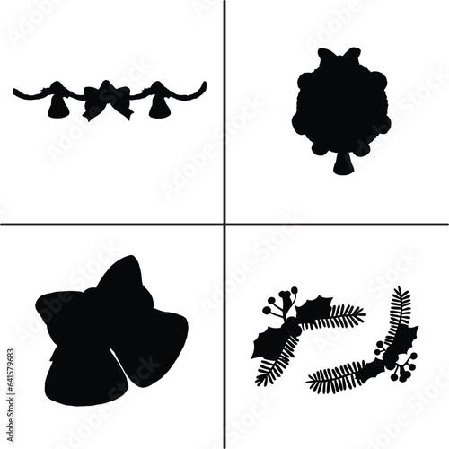 FLAT DESIGN Christmas SILHOUETTE SET


