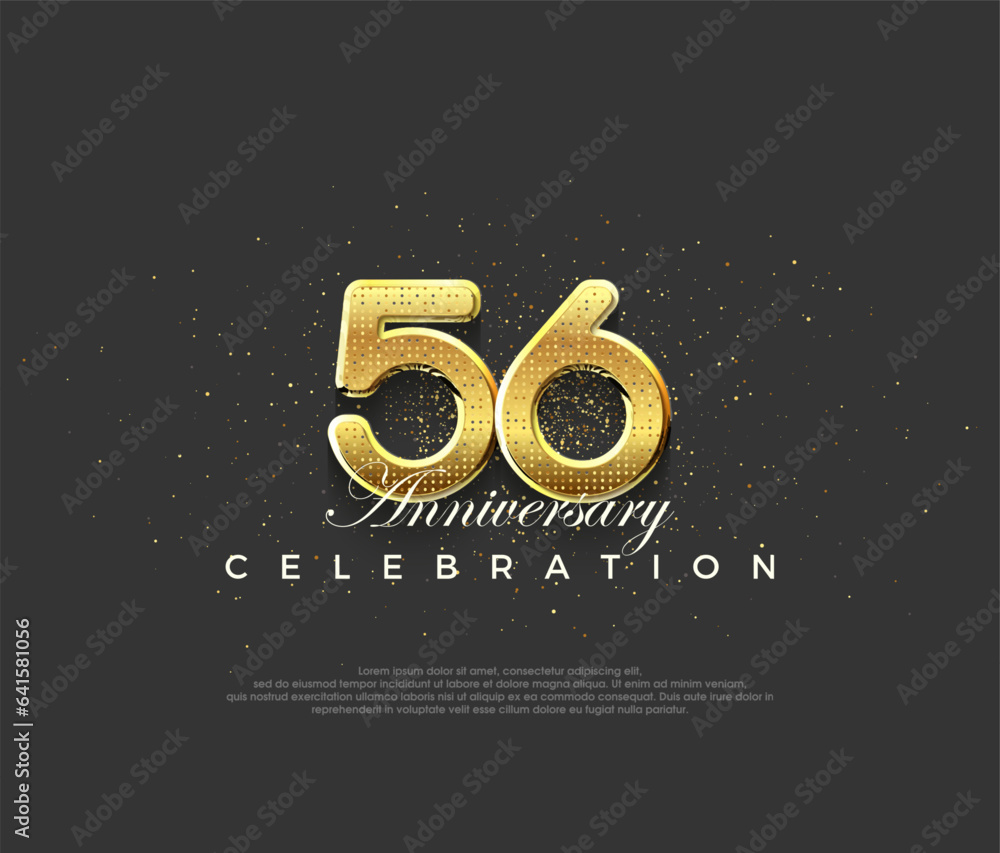 Luxurious design with shiny gold numerals, premium design for 56th ...
