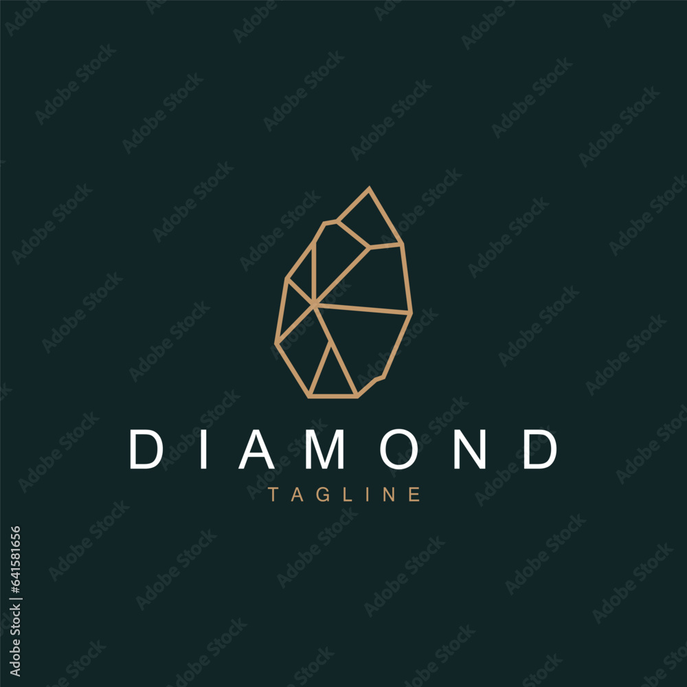 Fototapeta premium Gemstone Logo Stone Jewelry Vector Template Premium