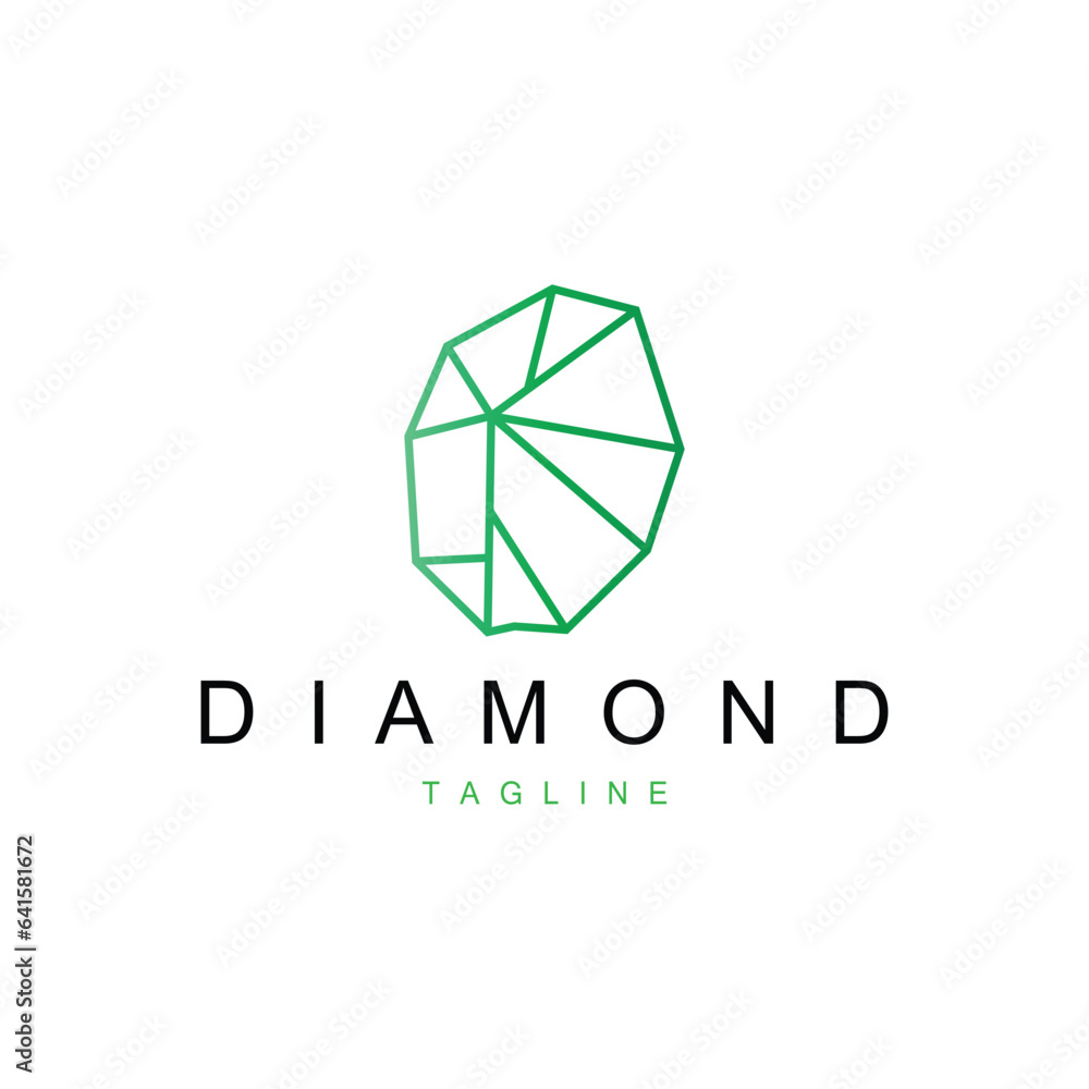 Fototapeta premium Gemstone Logo Stone Jewelry Vector Template Premium