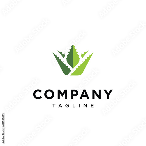 Aloe Vera green logo icon vector template.eps
