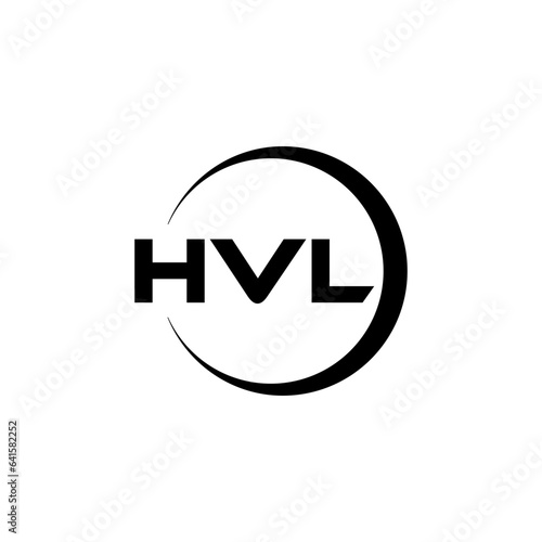 HVL letter logo design with white background in illustrator, cube logo, vector logo, modern alphabet font overlap style. calligraphy designs for logo, Poster, Invitation, etc.