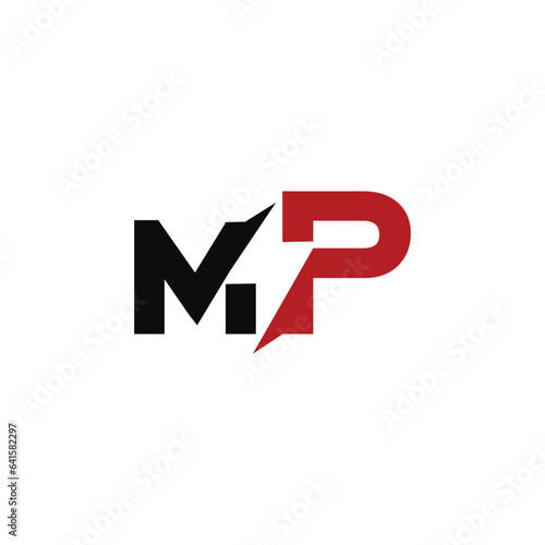 Letter M P Power storm logo icon vector template.eps