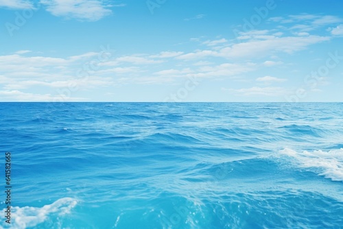 Photographic Seascape Mirage: Hyper-Photorealistic Interpretation of the Vast, Bright White and Blue Ocean  © Lucija