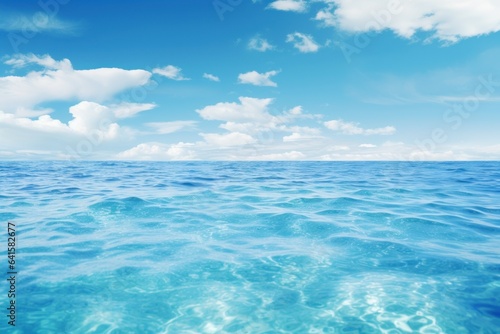 Infinite Azure Realism: A Captivating Hyper-Photorealistic Portrayal of the Vast White and Blue Ocean  © Lucija