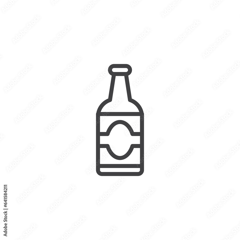 Bottle of beer line icon Bottle of beer line icon