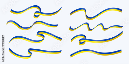 various ukraine flag ribbon collection