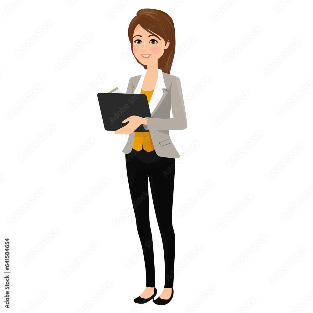 Woman, in the style of animated illustrations, generative AI Woman, in the style of animated illustrations, generative AI