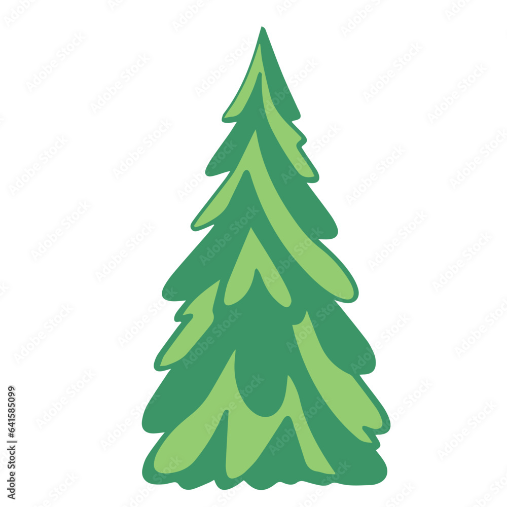 Pine tree in flat style. Vector illustration. Pine tree in flat style. Vector illustration.
