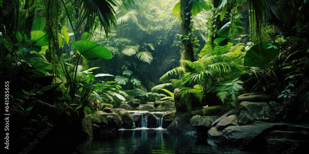 Deep tropical jungles of Southeast Asia in august Deep tropical jungles of Southeast Asia in august