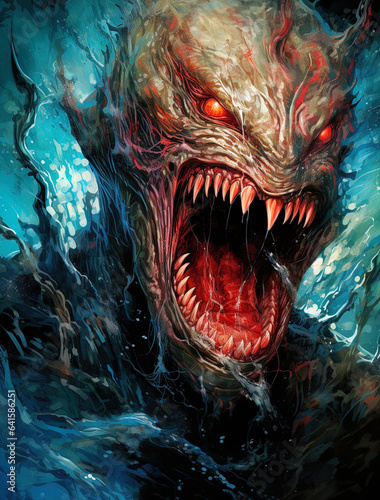 sea monster  halloween, generative ai © ketkata