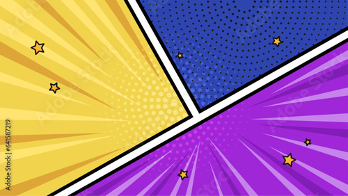 Colorful modern comic callout boom zoom kaboom background