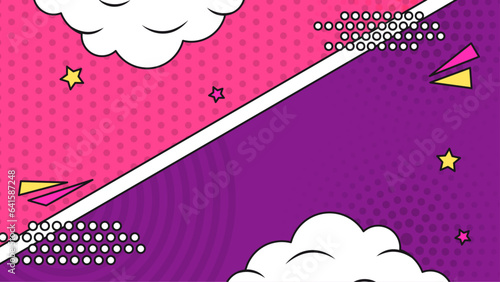Colorful modern comic callout boom zoom kaboom background