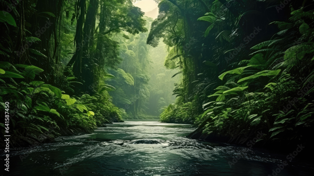 Deep tropical jungles of Southeast Asia in august Deep tropical jungles of Southeast Asia in august