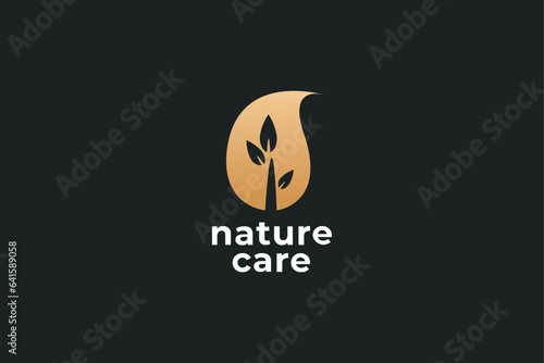 Wellness Planting Nature And Environment Vector Logo