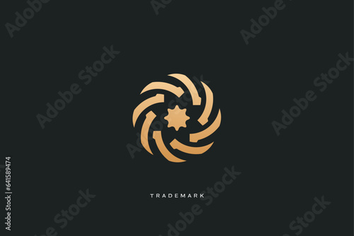 abstract marketing trading networking vector logo