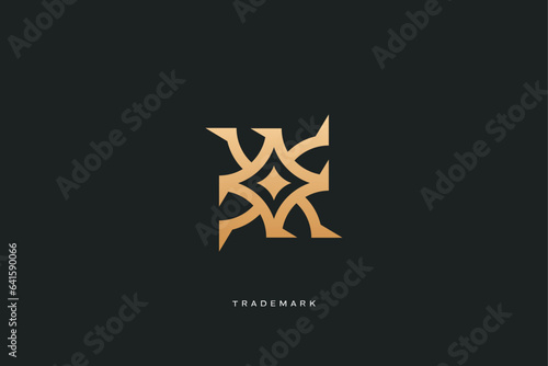 abstract marketing trading networking vector logo