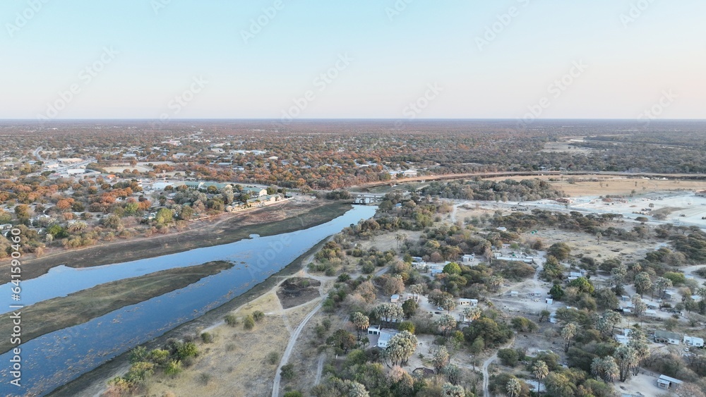 Thamalakane river in Maun, Botswana, Africa