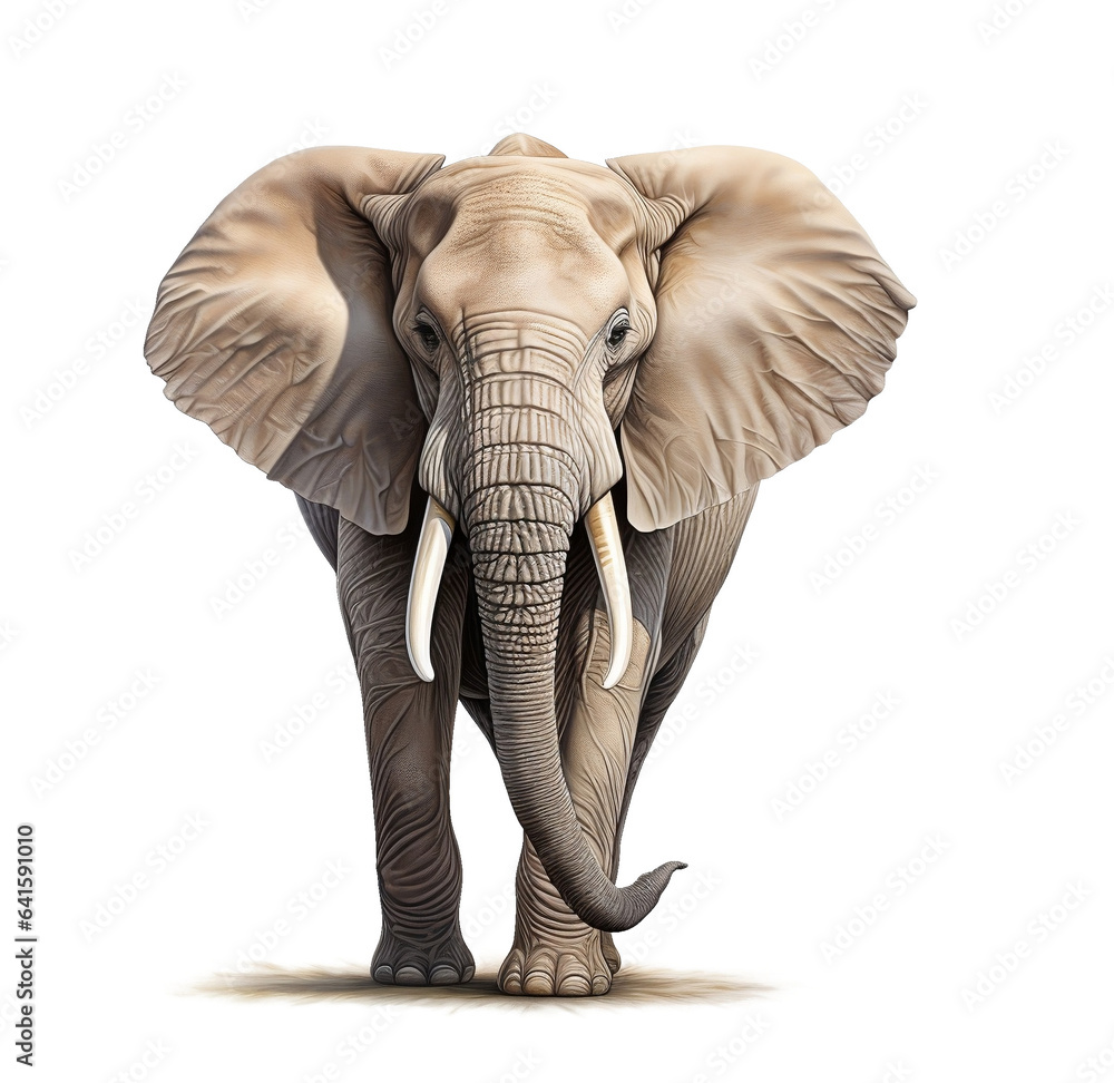 PNG image of an African elephant on a transparent background.