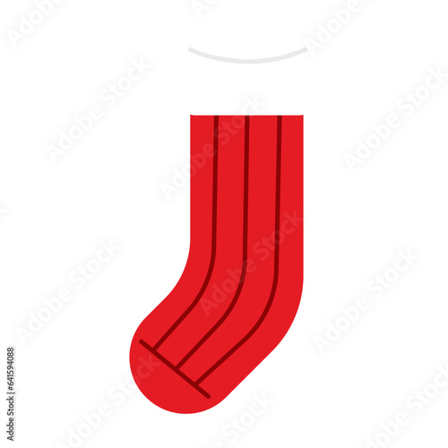 Christmas sock flat illustration
