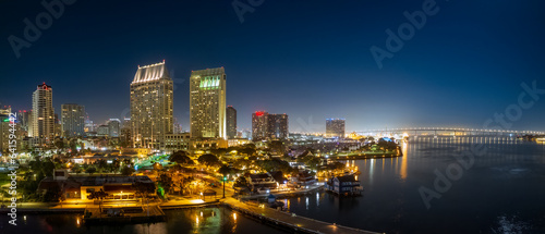 San Diego Skyline views of downtown at night © The Desert Photo