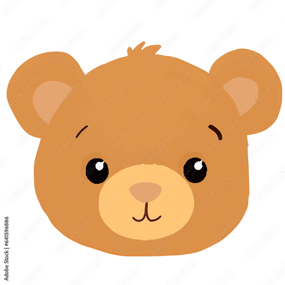 Cute bear vector illustration isolated on white background Cute bear vector illustration isolated on white background