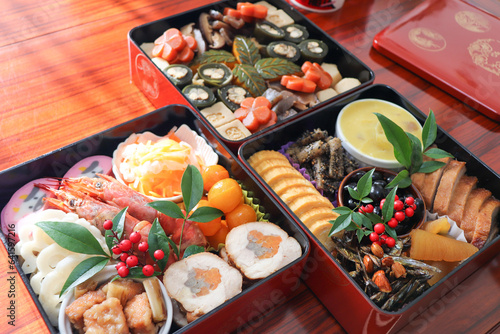 日本のお正月の伝統料理、お節、和食