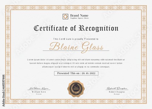 vector certificate template