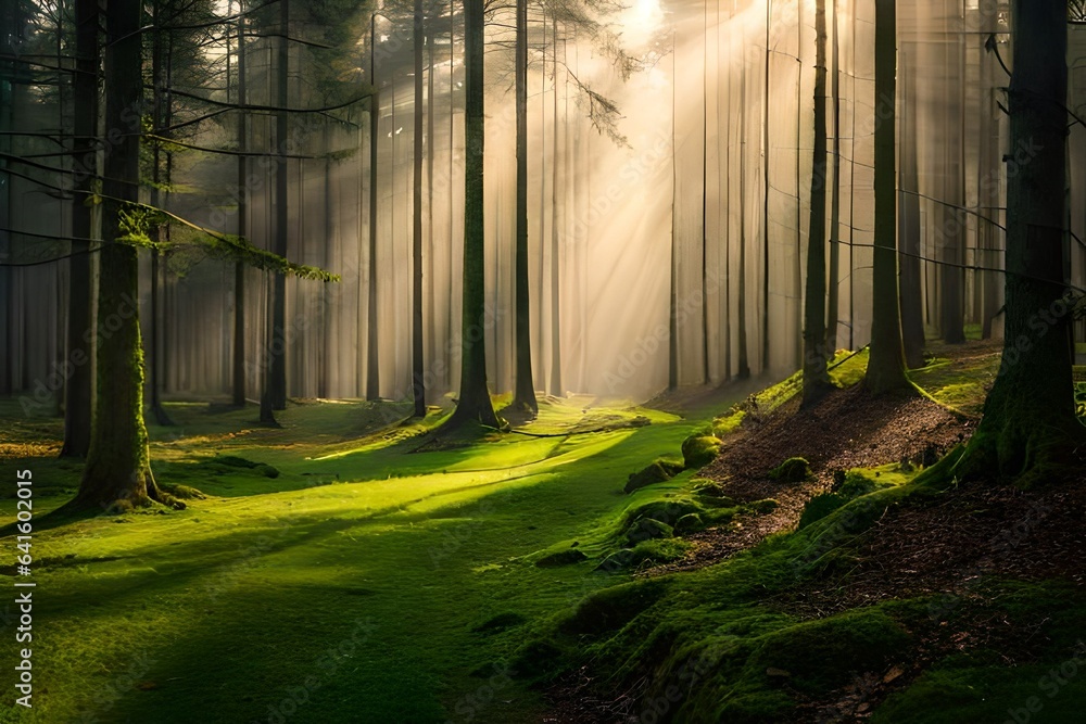 morning in the forest morning in the forest