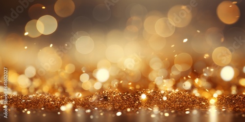 Golden background with bokeh effect