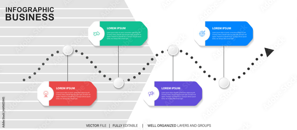 Infographic design template. Creative concept with 4 steps
Infographic design template. Creative concept with 4 steps