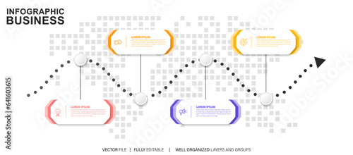 Infographic design template. Creative concept with 4 steps
