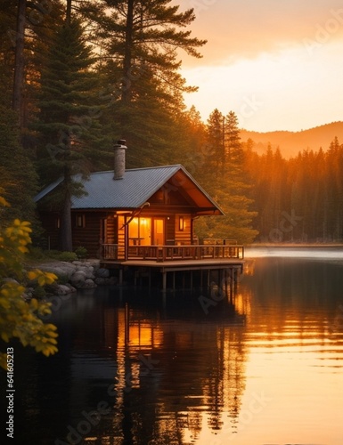 Dream Shaper A serene lake side retreat with a cozy cabin nes
