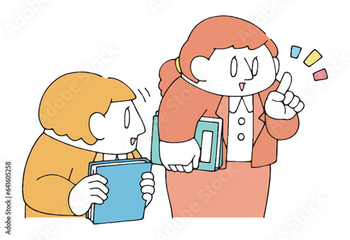 仕事に関するアドバイスをしている人