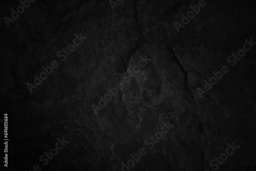 Dark gray black slate stone wall texture background in natural pattern for decorative interior and exterior.