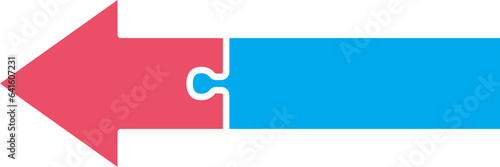 arrow infographic jigsaw Flat diagram