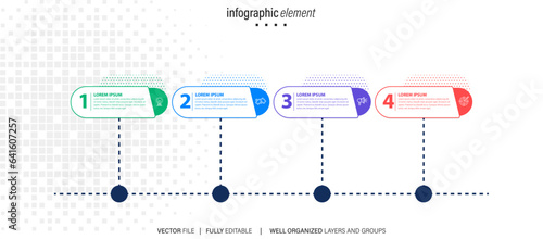 Progress bar. Step process graphic indicator design, app abstract interface element, website color download stage. Vector infographic set
