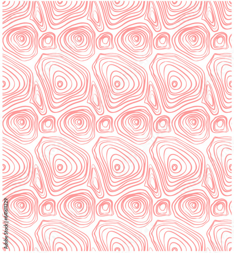 Geometric wavy  Abstract AOP peach pink seamless print pattern wallpaper, fashion, textile 