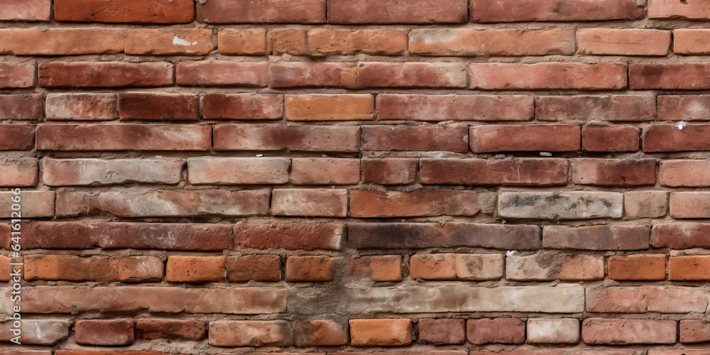 Red brick wall texture in a Seamless repeatable pattern.