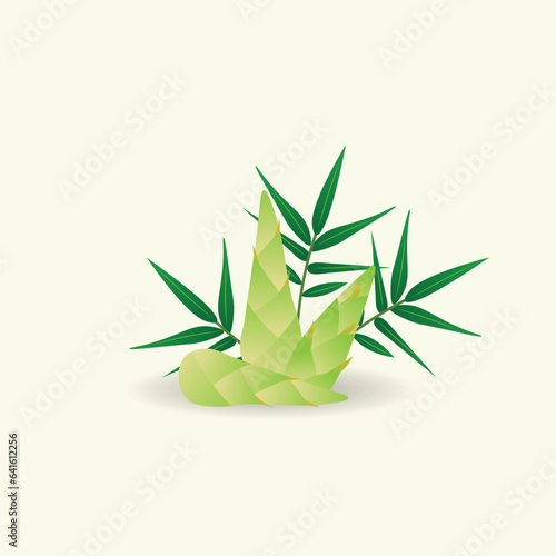 bamboo shoot illustration vector eps 10