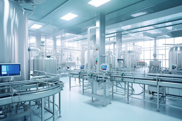 Plant equipment industrial business factory modern line machine technology manufacture food beverage production