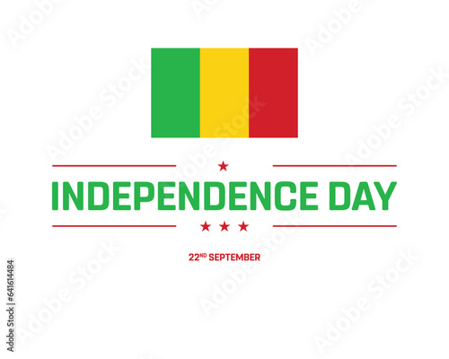 Happy Independence day, Mali Independence day, Mali, Mali Flag, 22 September, 22nd September, Independence Day, National Day, Flag, Icon, Vector Design
