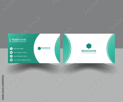 Professional business card design for new generation.Corporate design mind.Minimalistic design.Four type of information added this elegant business card design.Outstanding design sense and editable. photo