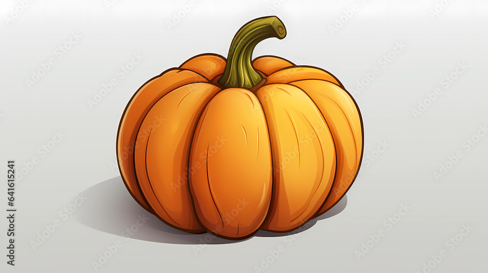hand drawn cartoon pumpkin illustration
 - obrazy, fototapety, plakaty 